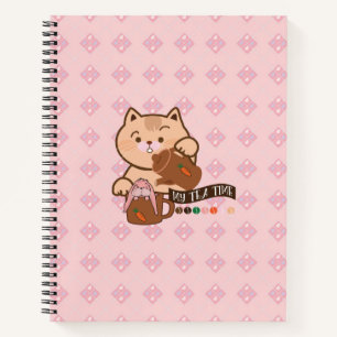 Cuaderno tiempo de té de gato y conejo