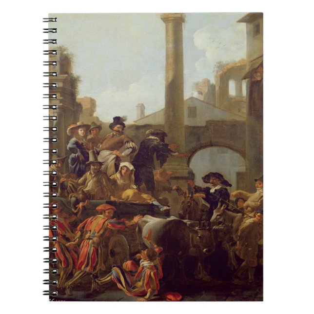 Cuaderno Tiempo del carnaval en Roma, 1653 (aceite en lona) (Frente)