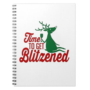 Cuaderno Tiempo para ser Blitzeneado Reno de Navidad
