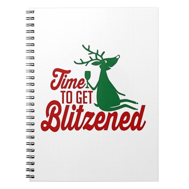 Cuaderno Tiempo para ser Blitzeneado Reno de Navidad  (Frente)