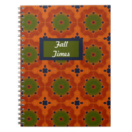 Cuaderno Tiempos de caída con patrones geométricos