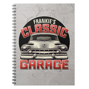 Cuaderno Tienda de Personalizados de garaje de coches clás