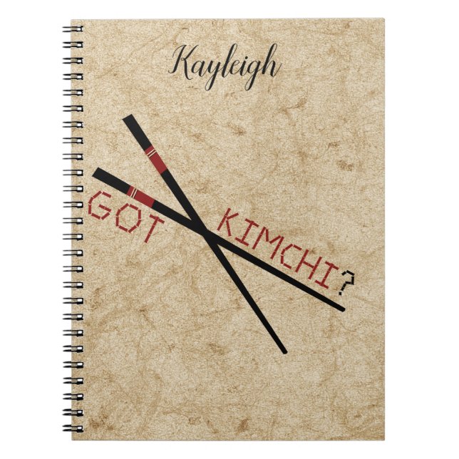 Cuaderno ¿Tienes a Kimchi? Portátil de palillos personaliza (Frente)