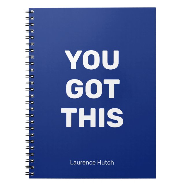 Cuaderno Tienes Este Azul Minimalista | Su nombre (Frente)