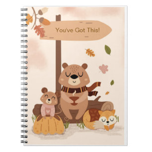 Cuaderno Tienes este estímulo de otoño acogedor Woodland