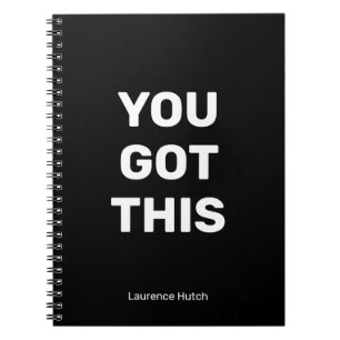 Cuaderno Tienes este negro Minimalista   Su nombre