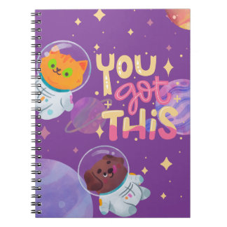 Cuaderno "Tienes esto" Bloc de notas con tema espacial