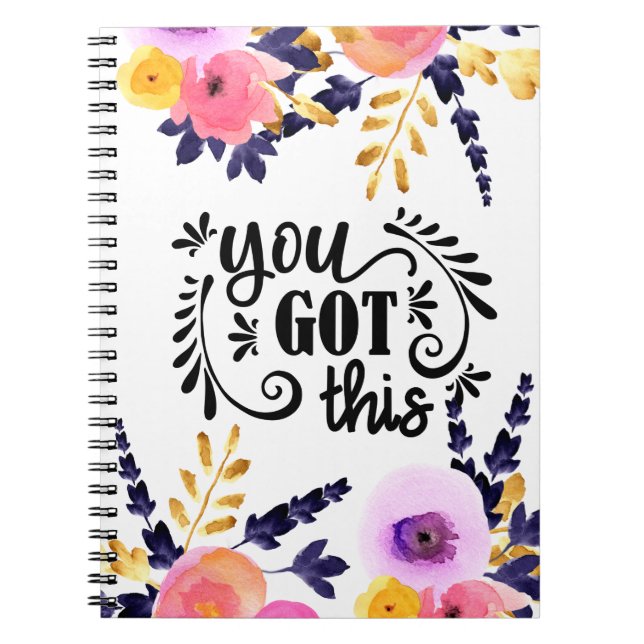 Cuaderno Tienes esto | Inspirador floral (Frente)