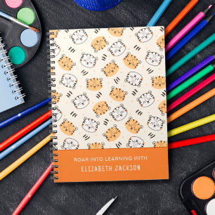 Cuaderno Tierno tigre salvaje de dibujos animados para niño