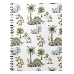 Cuaderno Tiernos Bebés Dinosaurios en Acuarela