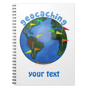 Cuaderno Tierra azul con el personalizado de Geocaching de
