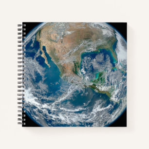 Cuaderno Tierra Completa Que Muestra América Del Norte Y Mé