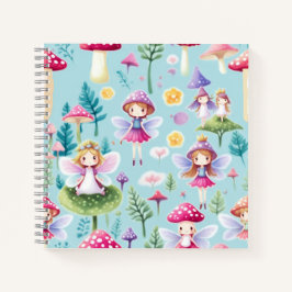 Cuaderno Tierra de hadas, hojas y hongos