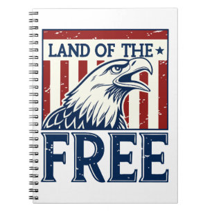 Cuaderno Tierra de libre - Gráfico de águila de los Estados