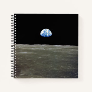 Cuaderno Tierra desde la Luna en el espacio negro: Earthris