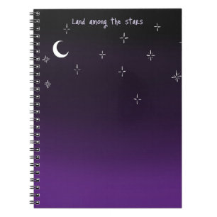 Cuaderno ‘Tierra entre las estrellas’ Cielo nocturno púrpur