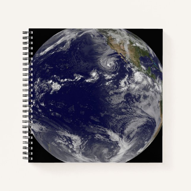 Cuaderno Tierra Llena Que Muestra Varias Tormentas Tropical (Anverso)