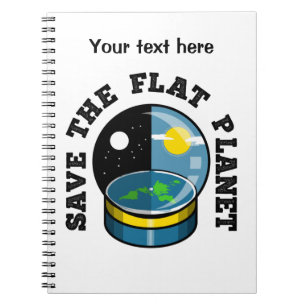 Cuaderno Tierra plana en el globo de nieve