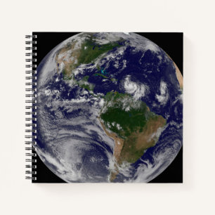 Cuaderno Tierra Plena Con Tormentas Tropicales En El Atlánt