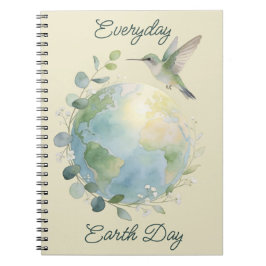 Cuaderno Tierra Todos Los Días Colibrí Pájaro