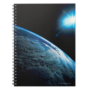 Cuaderno Tierra y estrella del planeta del espacio