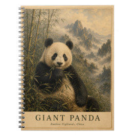Cuaderno Tierras Altas de Bambú del Panda China VINTAGE
