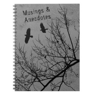 Cuaderno Tierras góticas y árboles Silhouette Gray Black