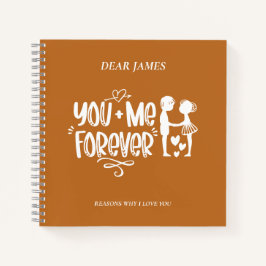 Cuaderno Tiger Eye Naranja Razones Por Las Que Te Amo Portá