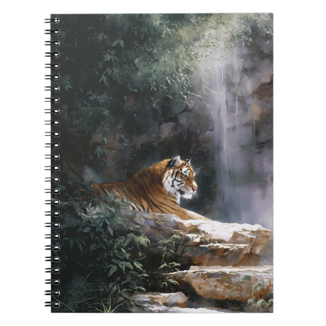 Cuaderno Tiger Waterfall Lair Jungle Serenart (Frente)