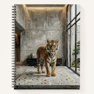 Cuaderno Tigre arquitectónico de lujo – Arte minimalista re