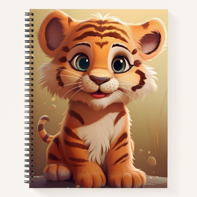 Cuaderno tigre bebé lindo (Anverso)