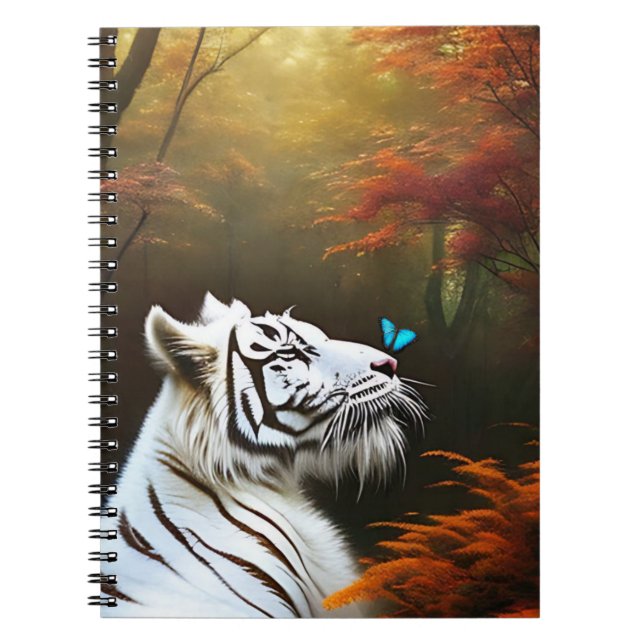 Cuaderno Tigre Blanco Esos Momentos Amantes, Portátil (Frente)