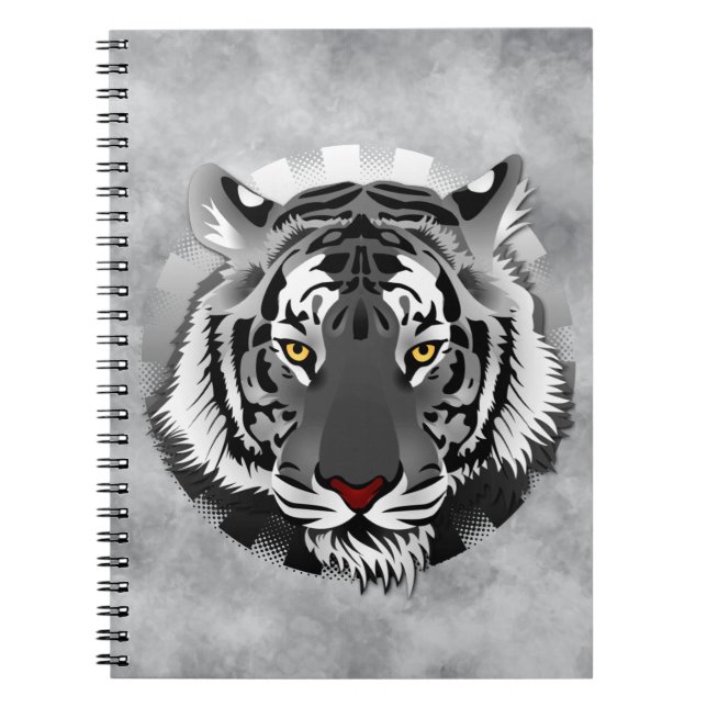 Cuaderno Tigre Blanco Y Negro (Frente)