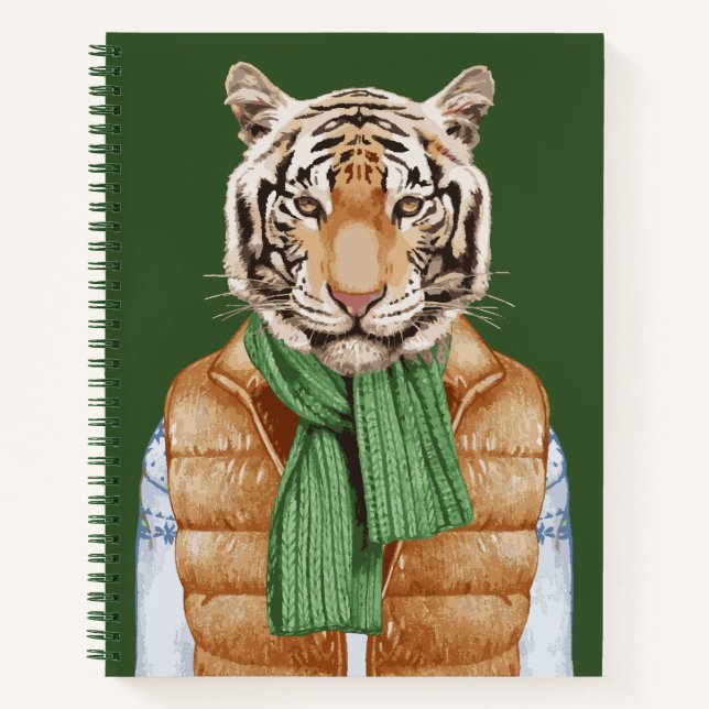 Cuaderno Tigre de chaleco inferior (Anverso)