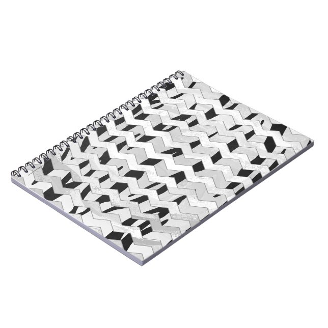 Cuaderno Tigre de Cheveron Impresión en blanco y negro (Lado Izquierdo)