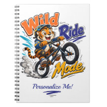 Tigre de dibujos animados lindo bicicleta BMX pers