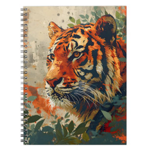 Cuaderno Tigre de época: Nostalgia majestuosa