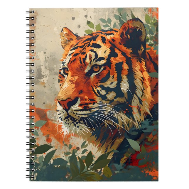Cuaderno Tigre de época: Nostalgia majestuosa (Frente)
