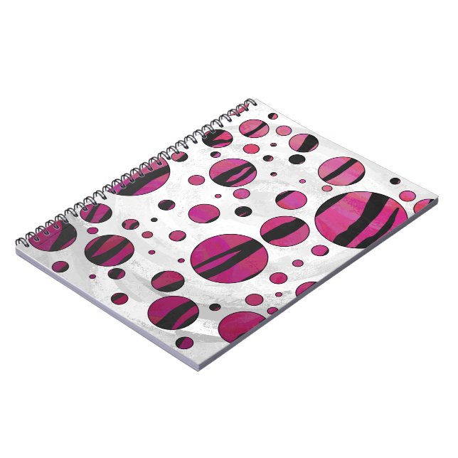 Cuaderno Tigre de lunares rosa y negro (Lado Izquierdo)