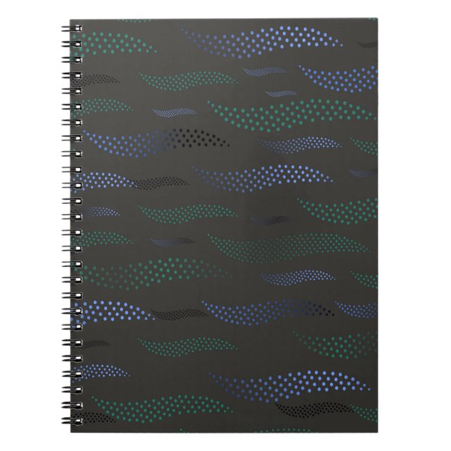 Cuaderno Tigre de ondas (patrón estilizado) 7 (Frente)