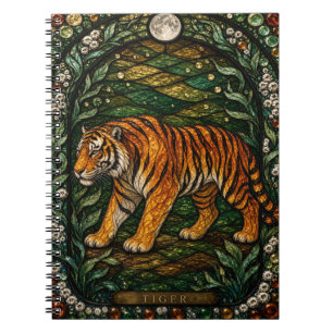 Cuaderno Tigre Denso Jungla Illumina Vidrio Teñido