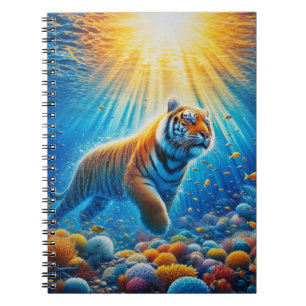 Cuaderno Tigre dentro del océano
