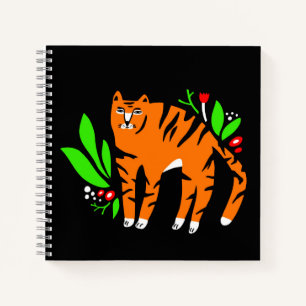 Cuaderno Tigre en flores
