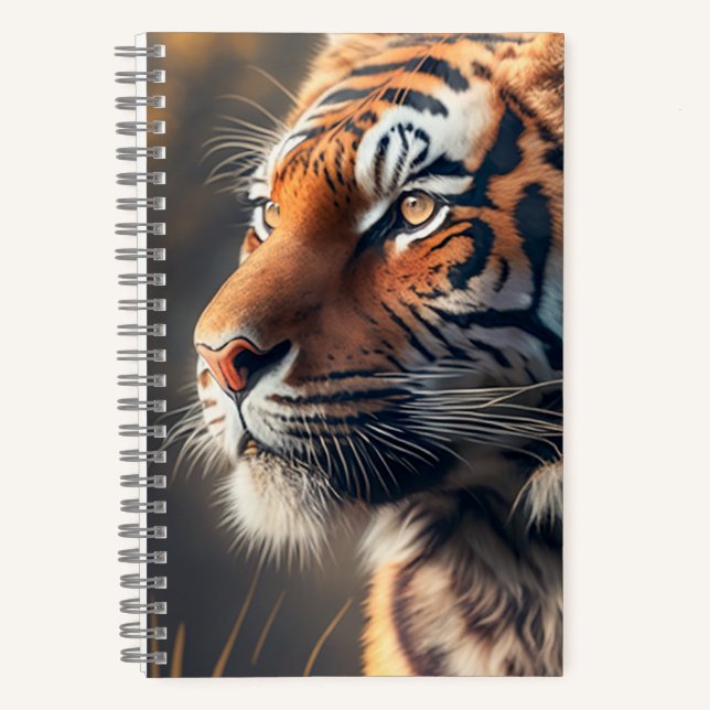 Cuaderno Tigre en la naturaleza Personalizado de 5,5" x 8,5 (Anverso)