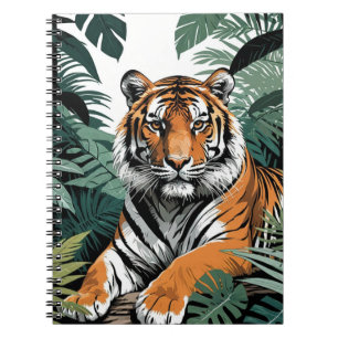 Cuaderno Tigre en la selva Diario de bloc de notas