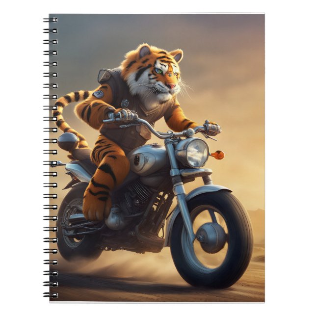 Cuaderno Tigre en moto (Frente)