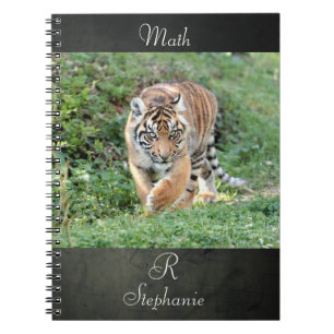 Cuaderno tigre fotográfico portátil , animales.