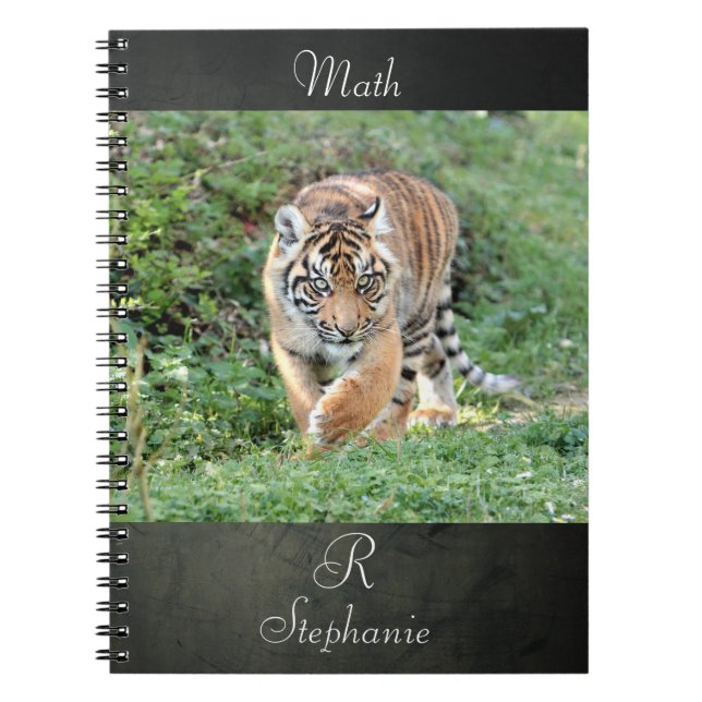 Cuaderno tigre fotográfico portátil , animales. (Frente)