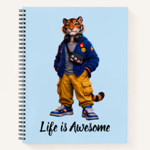 Cuaderno Tigre Genial en Arte de Ropa Urbana - Tigre de Est