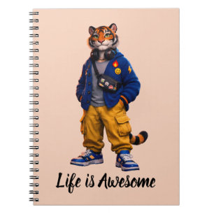Cuaderno Tigre Genial en Arte de Ropa Urbana - Tigre de Est